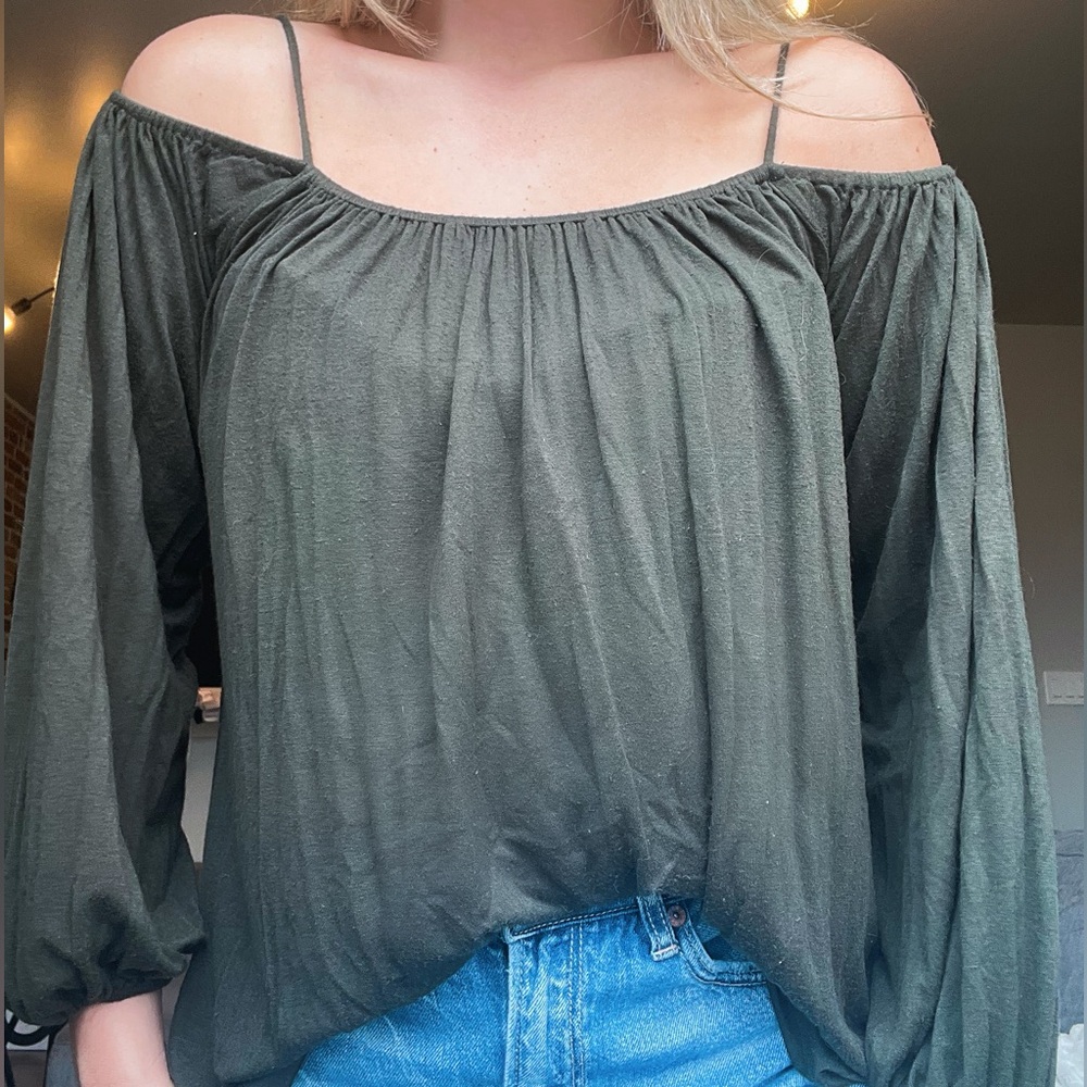 Green Anthropologie Blouse